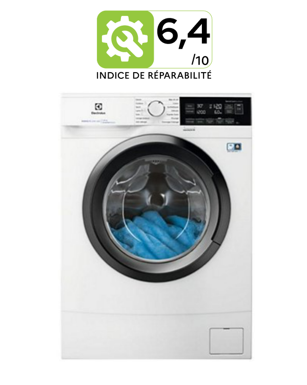 Lave linge compact ELECTROLUX EW6S3626BX - Indice de Réparabilité