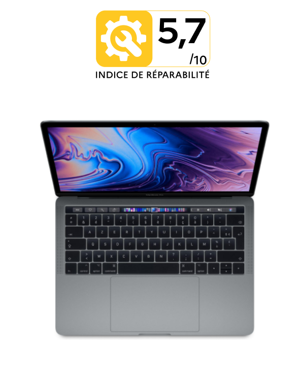 Ordinateur portable APPLE MacBook Pro 13 pouces A2289 - Indice de  Réparabilité