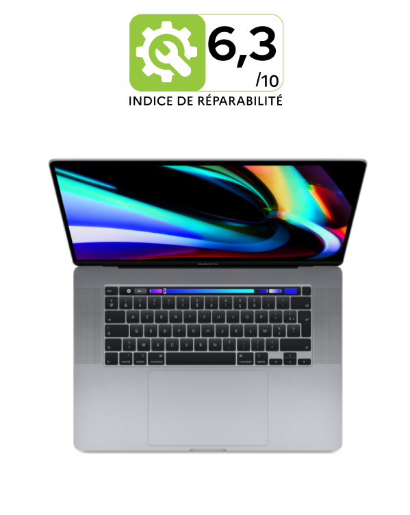 Ordinateur portable APPLE MacBook Pro 16 pouces A2141 - Indice de  Réparabilité