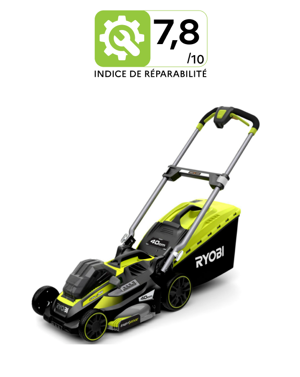 Tondeuse sur batterie RYOBI Rlm36x41h50p - Indice de Réparabilité