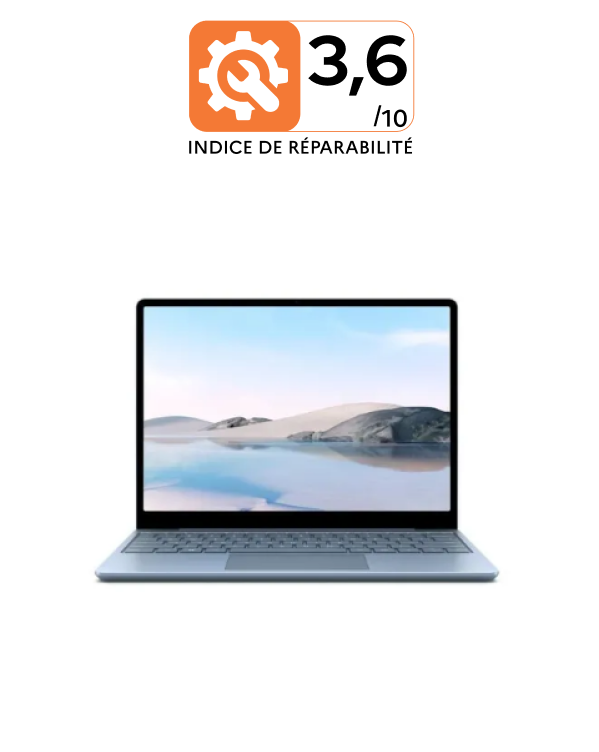 Ordinateur portable MICROSOFT Surface Laptop Go - 12,45 - Intel Core i5  1035G1 - RAM 8Go - Stockage 256Go SSD - Bleu- Windows 10 - AZERTY - Indice  de Réparabilité