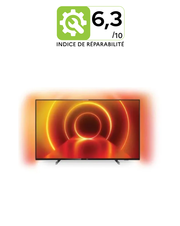 Téléviseur PHILIPS 65PUS7805 TV LED 4K UHD Ambilight 3 côtés - 65(164cm) -  Dolby Vision - Smart TV - 3xHDMI - 2xUSB - Indice de Réparabilité