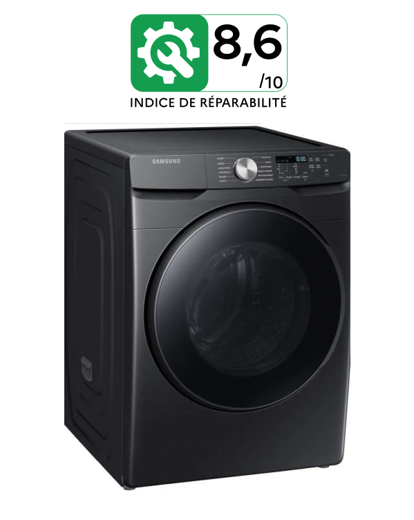 Lave-linge hublot Ecobubble Wifi SAMSUNG WF18T8000GV - 18kg - Moteur  digital Inverter - Largeur 68,6cm - 1100 tours/min - Noir - Indice de  Réparabilité