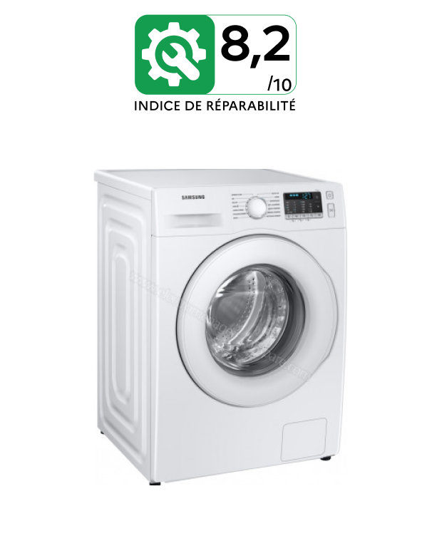 Lave-linge hublot SAMSUNG Ecobubble WW70TA046TT - 7 kg - Moteur induction -  1400 tours/min - Blanc - Indice de Réparabilité