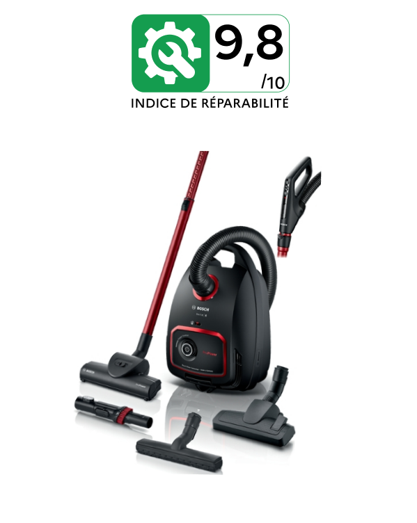 Aspirateur sans fil Bosch BGL6POW1 - Indice de Réparabilité